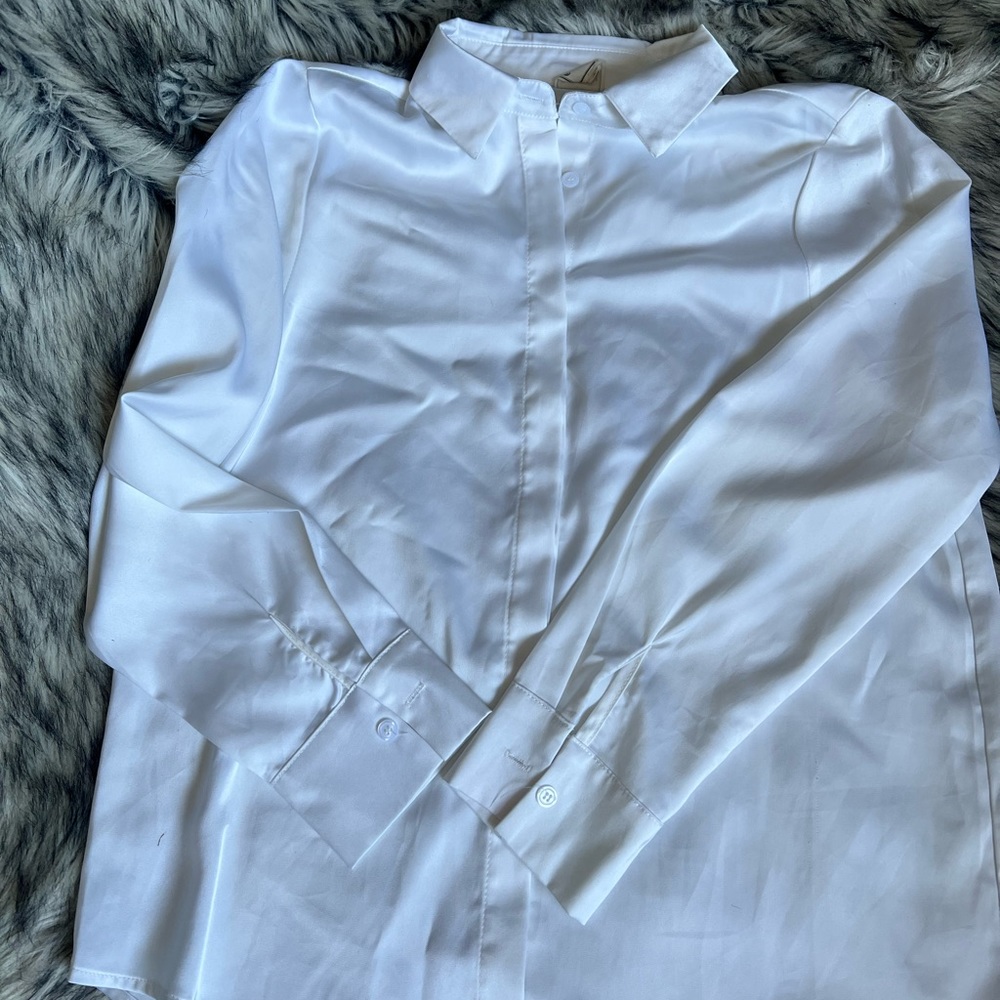 Satin Shorts And Button Down Set - image 1